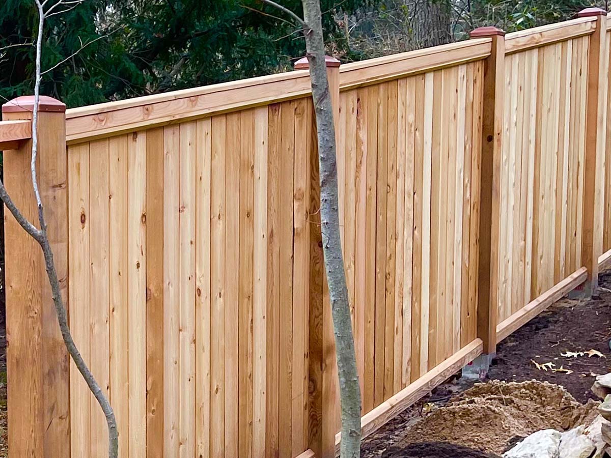Hobart IN cap and trim style wood fence